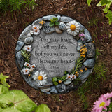 You May Have Left - Personalized Dog Round Shaped Stone