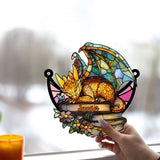 I'm A Bookdragon - Personalized Book Window Hanging Suncatcher Ornament