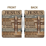 My God My King - Personalized Christian Leather Bible Cover Bag