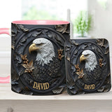Strong Eagle - Personalized Bald Eagle Accent Mug