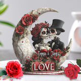 From Our First Kiss Til Our Last Breath - Personalized Couple Custom Shaped Acrylic Plaque