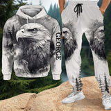 Strong Eagle - Personalized Bald Eagle Hoodie and Sweatpants