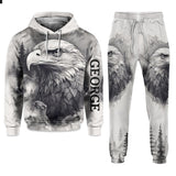 Strong Eagle - Personalized Bald Eagle Hoodie and Sweatpants
