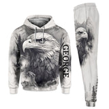 Strong Eagle - Personalized Bald Eagle Hoodie and Sweatpants