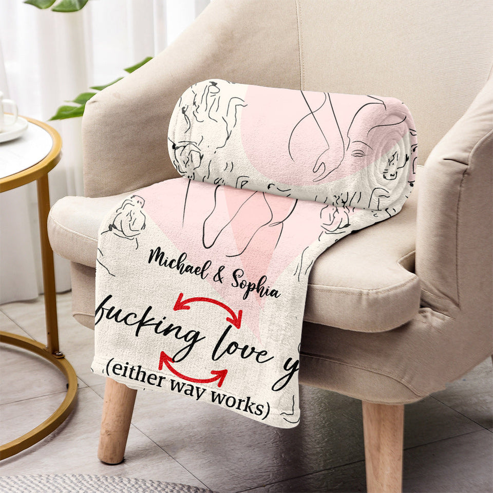 I Love You - Personalized Couple Blanket