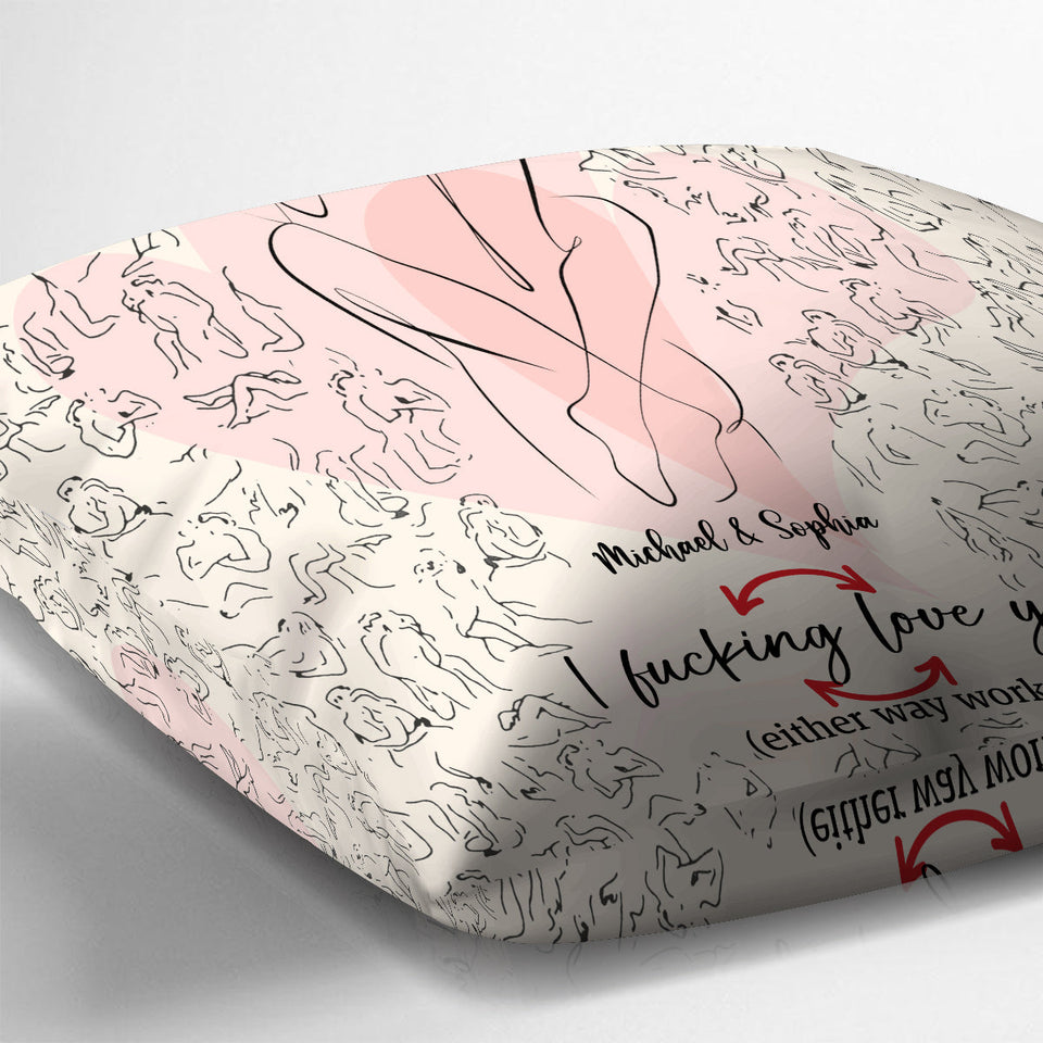 I Love You - Personalized Couple Throw Pillow