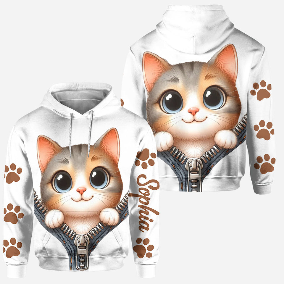 Cute Cat - Personalized Cat Hoodie and Leggings