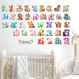 Animal Number Kid Learning - Personalized Kid Wall Decal