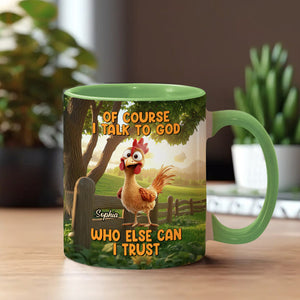 Bien sûr que je parle à Dieu - Mug chrétien personnalisé