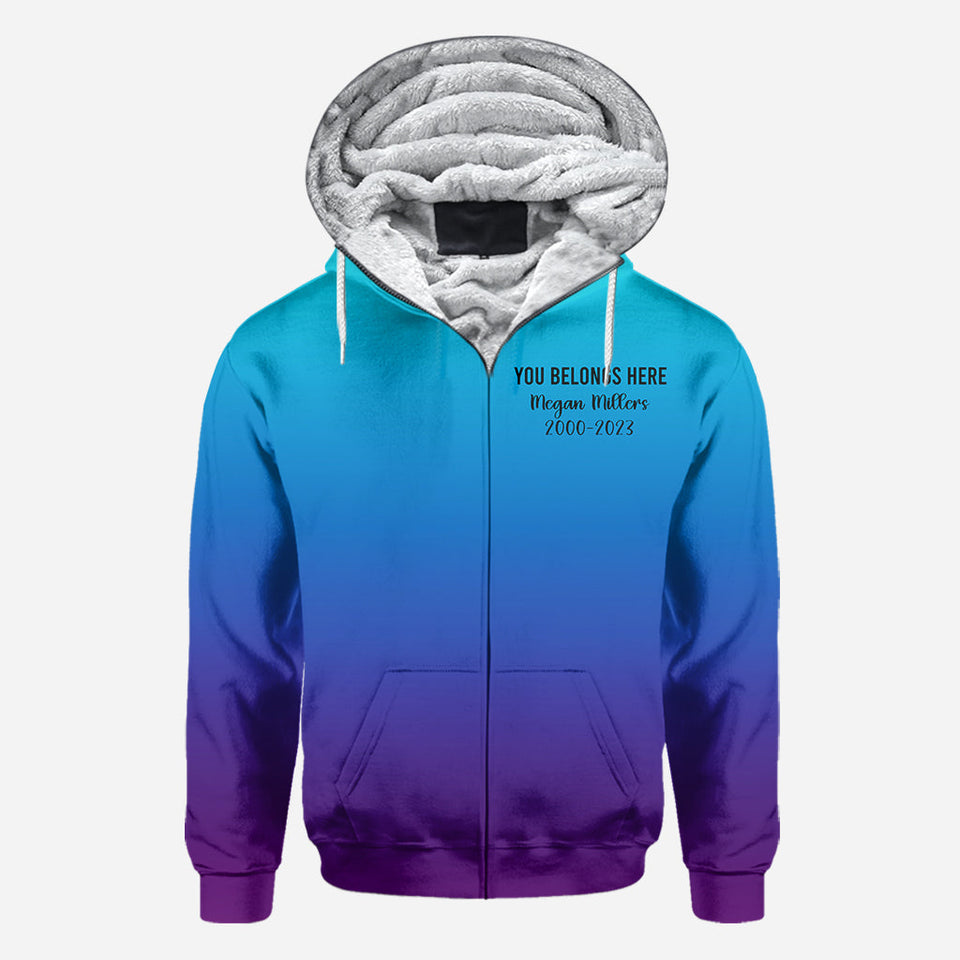 I wear teal and purple - Personalized Suicide Prevention All Over Shirt