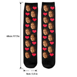 Custom Face Heart Pattern - Personalized Daughter Socks