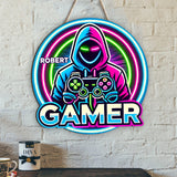 True Gamer - Personalized Video Game Custom Shaped Wood Sign