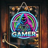 True Gamer - Personalized Video Game Custom Shaped Wood Sign