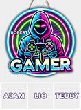 True Gamer - Personalized Video Game Custom Shaped Wood Sign