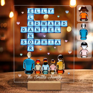 Family Forever - Personalized Family Transparent Acrylic Plaque