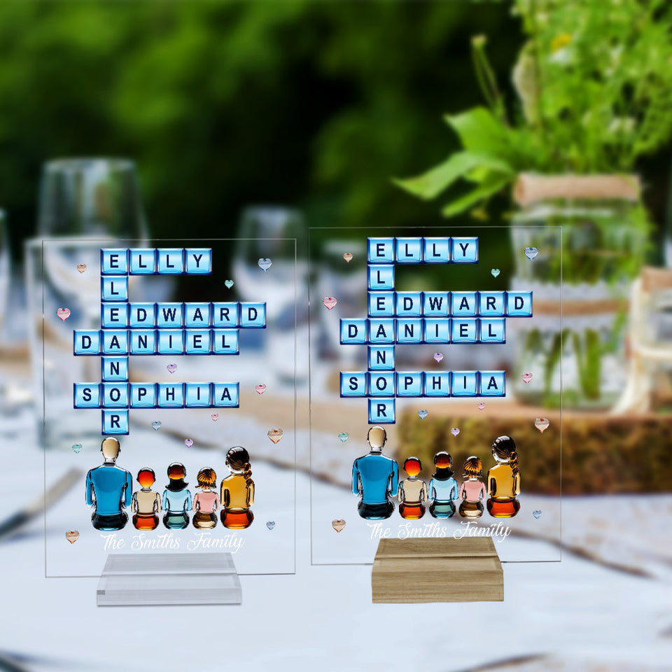 Family Forever - Personalized Family Transparent Acrylic Plaque