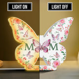 Mom And Children Butterflies - Personalized Mother Shaped Light Box
