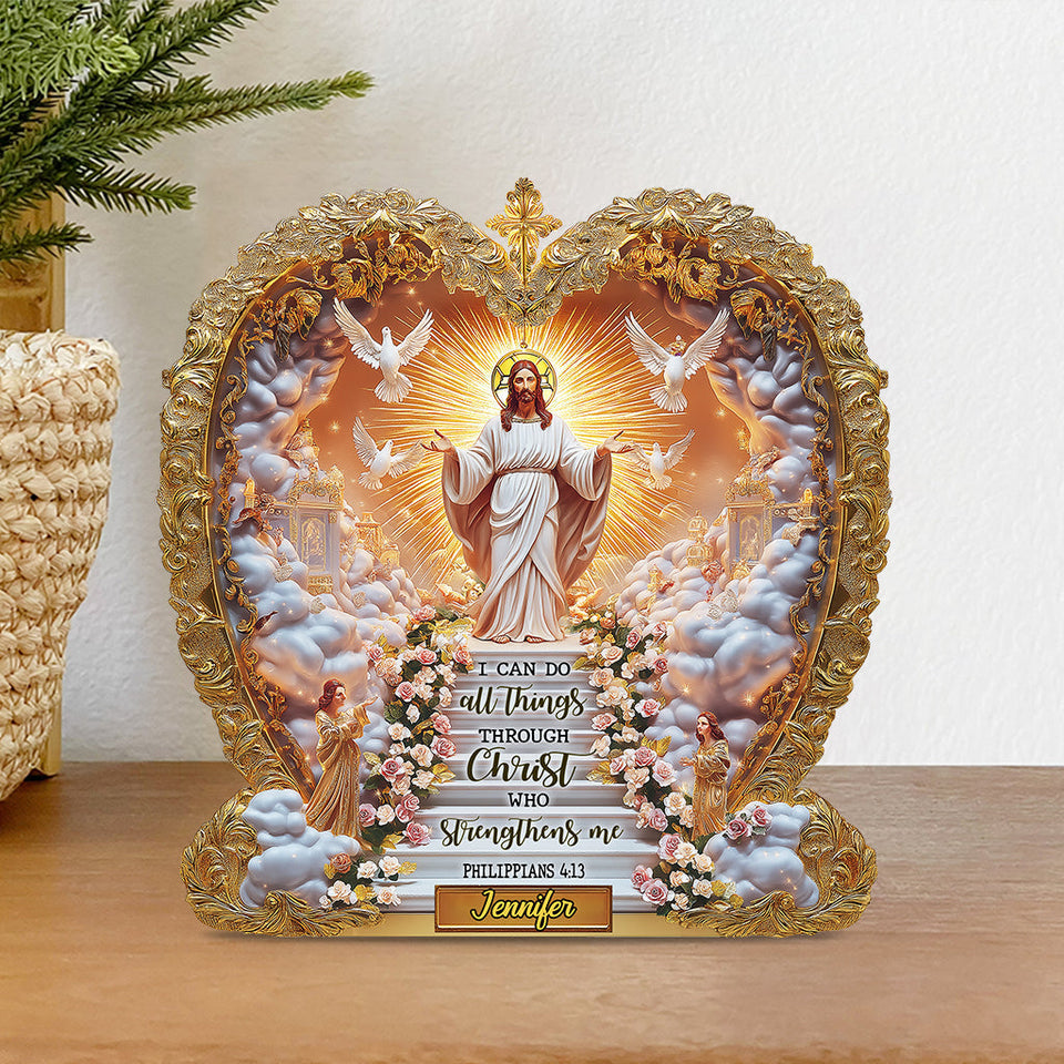 I Can Do All Things - Personalized Christian Custom Shaped Acrylic Plaque
