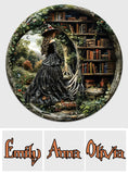 Just A Witch Who Loves Books - Personalized Book Round Wood Sign