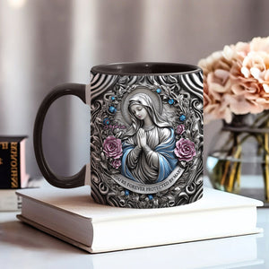 Tu es protégé(e) à jamais par Marie - Mug chrétien personnalisé