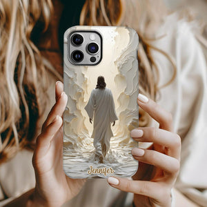 Marchez avec Dieu - Coque de téléphone personnalisée avec impression chrétienne intégrale