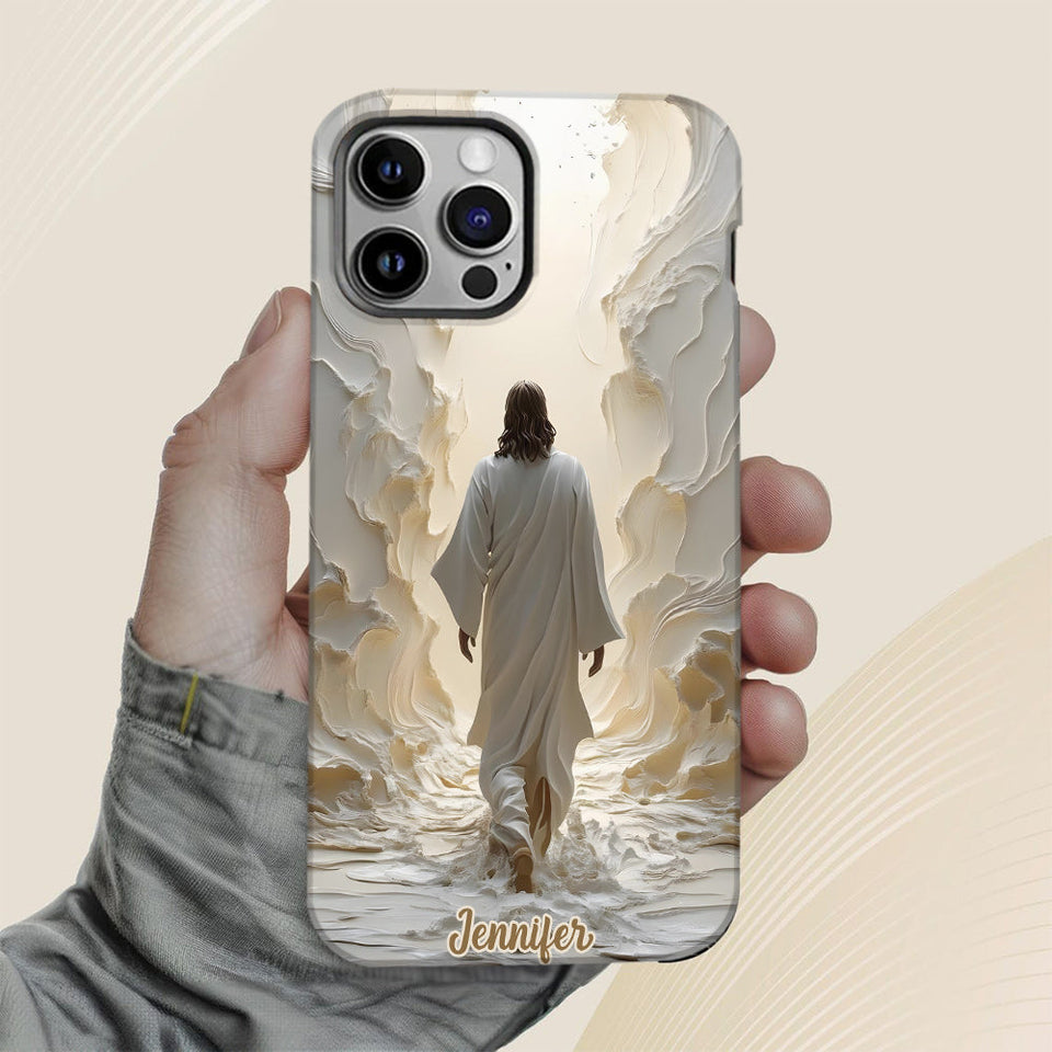 Marchez avec Dieu - Coque de téléphone personnalisée avec impression chrétienne intégrale