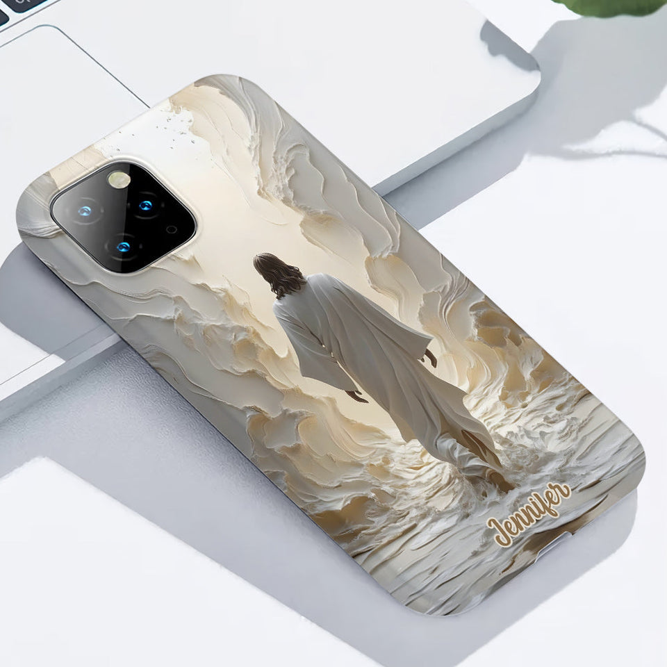 Marchez avec Dieu - Coque de téléphone personnalisée avec impression chrétienne intégrale
