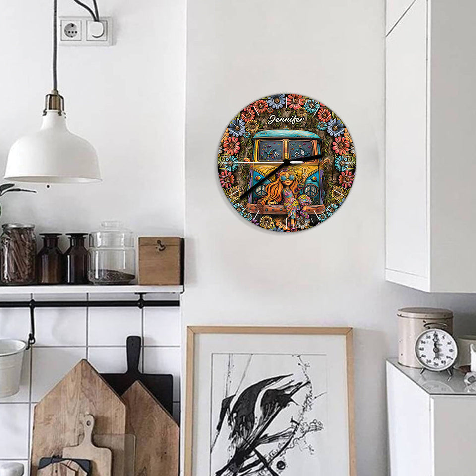 Hippie Soul - Personalized Hippie Wall Clock