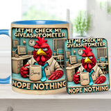Let Me Check My Giveashitometer Nope Nothing - Personalized Colleague Accent Mug
