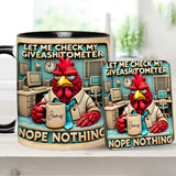 Let Me Check My Giveashitometer Nope Nothing - Personalized Colleague Accent Mug