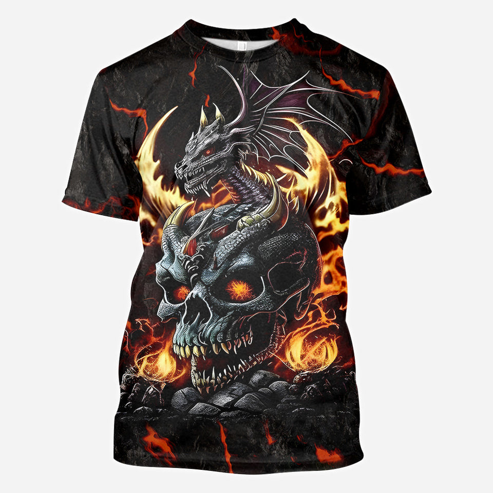 Skul and Dragon - Personalized Dragon All Over Shirt