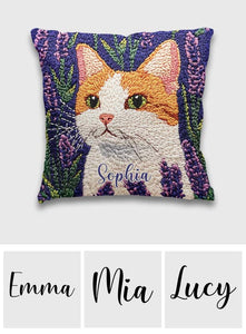 Dreamy Cat - Personalized Cat Throw Pillow