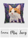 Dreamy Cat - Personalized Cat Throw Pillow