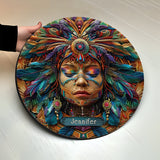 Hippie Soul - Personalized Hippie Round Wood Sign