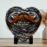 Love Fishing - Personalized Fishing Heart Shaped Stone