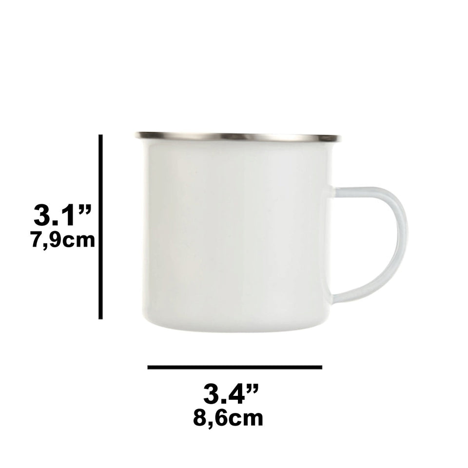 Construction Vehicle Letters - Personalized Kid Enamel Mug