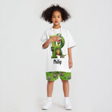 Cool Dinosaur Alphabet - Personalized Kid T-shirt & Shorts