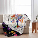 Live By The Sun Love By The Moon - Personalized Hippie Blanket