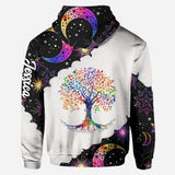 Live By The Sun Love By The Moon - Personalized Hippie Hoodie and Leggings