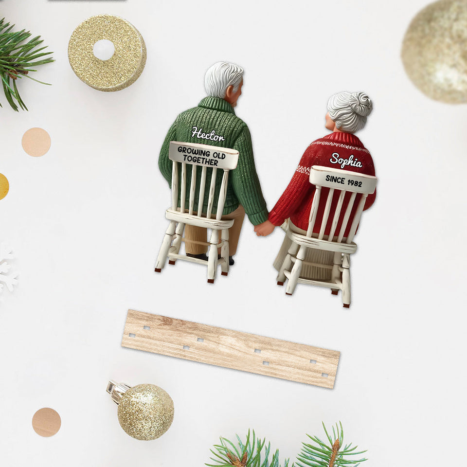 Growing Old Together - Personalized Couple 1 Layered Big Freestanding