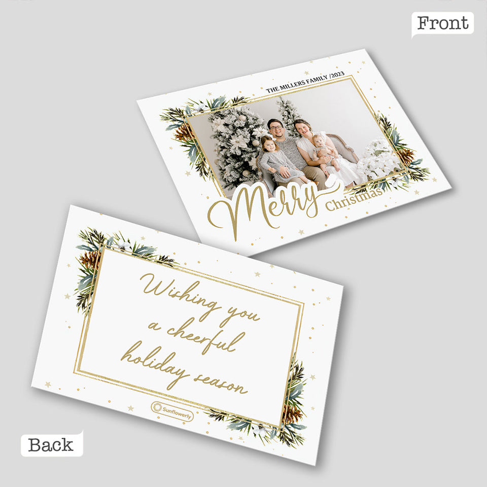 Merry Christmas  - Personalized Family Greeting Card
