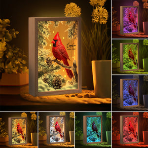 Ta lumière brillera toujours dans mon cœur - Cadre photo commémoratif personnalisé avec boîte lumineuse
