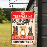 Life Is Short - Personalized Dog Rectangle Metal Sign