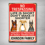 Life Is Short - Personalized Dog Rectangle Metal Sign