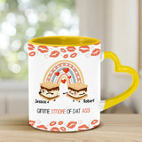 Gimme S'more Of That - Personalized Couple Heart Handle Mug