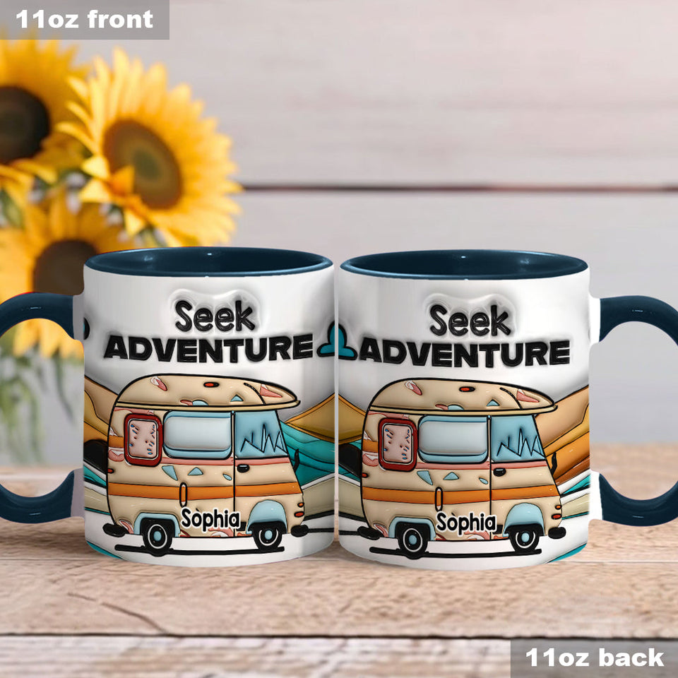 Seek Adventure - Personalized Camping Accent Mug