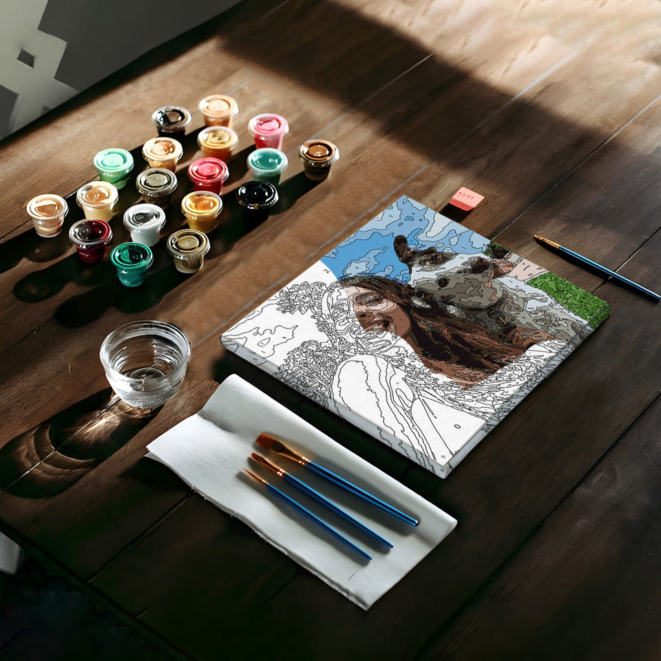 Custom Photo - Personalized Dog Paint By Numbers Kit