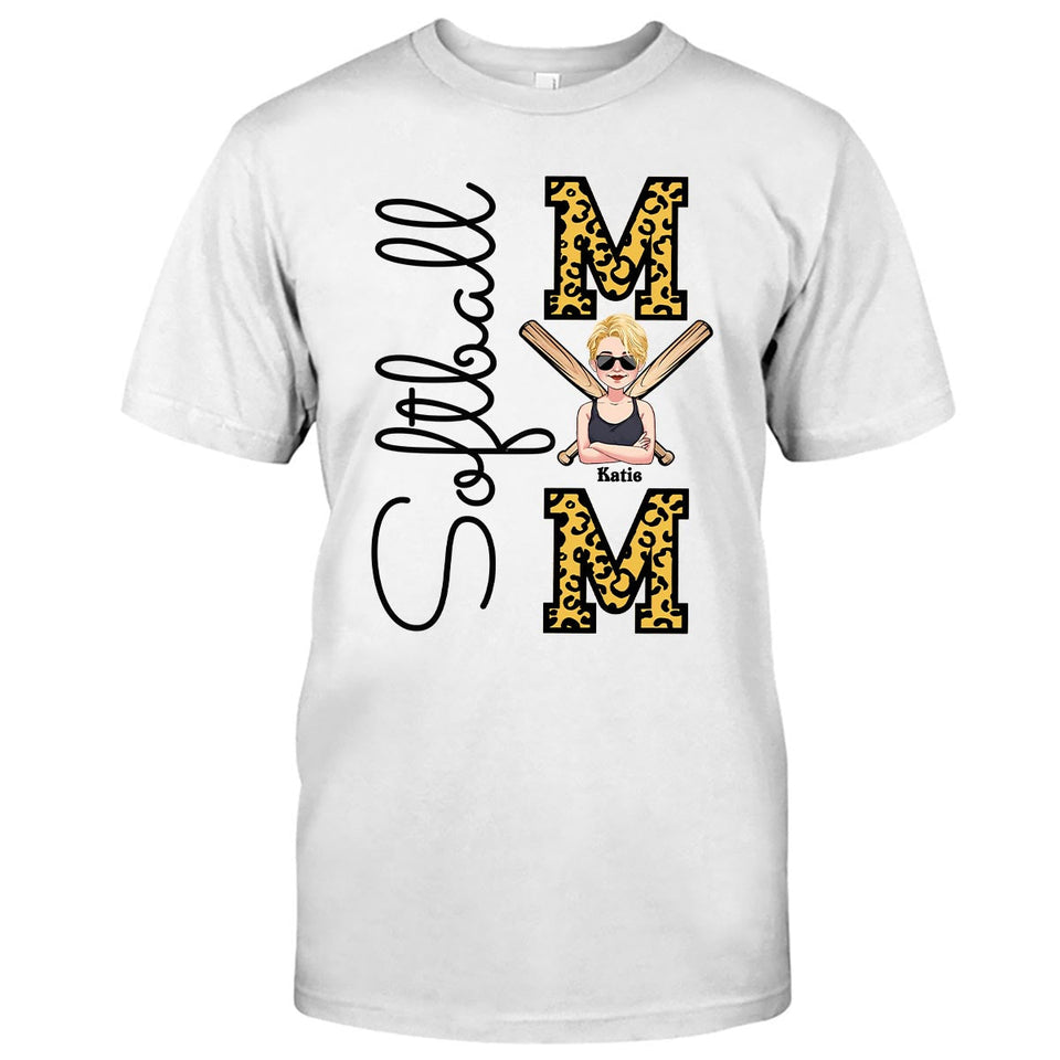 Softball Mom - Personalized Softball T-shirt and Hoodie
