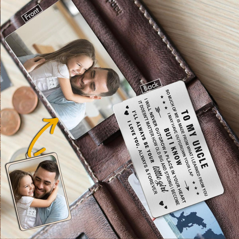 To My Dad - Gift for dad, grandma, grandpa, mom, uncle, aunt - Personalized Wallet Insert Card