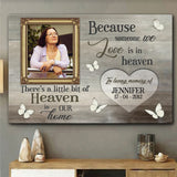 Because Someone We Love Is In Heaven - Personalized Memorial Canvas And Poster